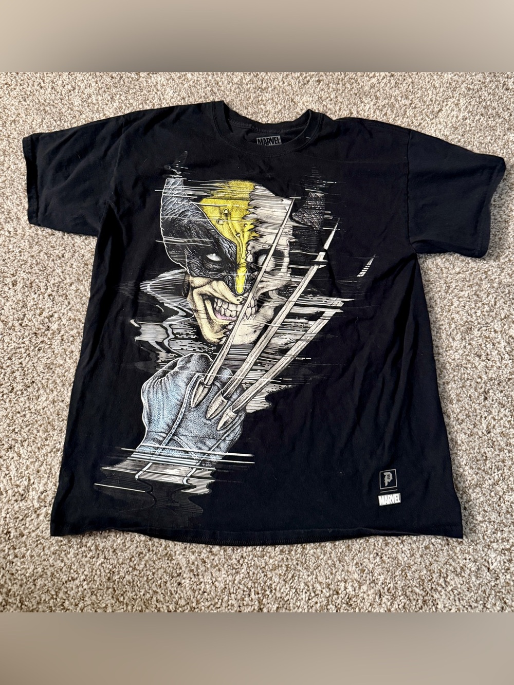 Primitive Marvel Wolverine Graphic Tee Wolverine Graphic Tee in Black Size Large